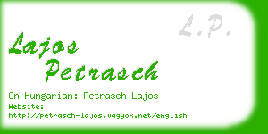 lajos petrasch business card